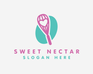 Pink Heart Whisk logo design