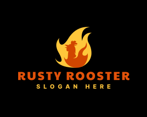 Spicy Chicken Fire logo design