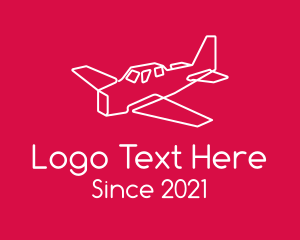 Air Transportation - Minimalist War Plane logo design