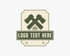 Axe Lumberjack Carpentry Workshop Logo