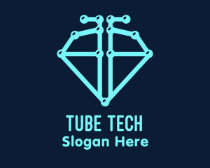 Tube - Blue Diamond Pipeline logo design