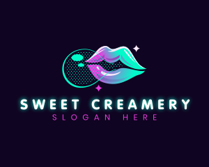 Bubble Gum Sexy Lips logo design