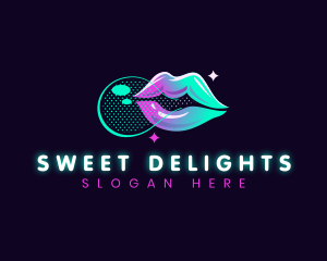 Bubble Gum Sexy Lips logo design