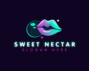 Bubble Gum Sexy Lips logo design