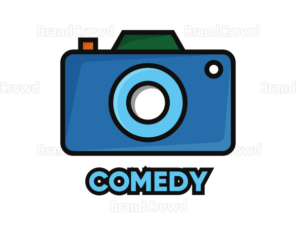 Artistic Blue Camera Logo