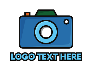 Cameraman - Artistic Blue Camera logo design