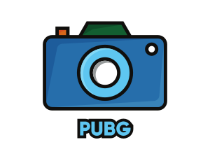 Artistic Blue Camera  Logo