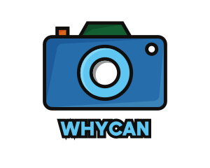 High Res - Artistic Blue Camera logo design