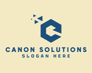 Professional Hexagon Letter C logo design