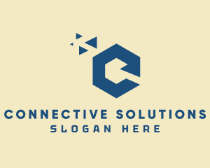 Professional Hexagon Letter C logo design