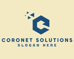 Professional Hexagon Letter C logo design