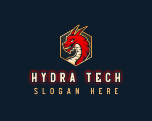 Hydra - Gaming Dragon Beast logo design