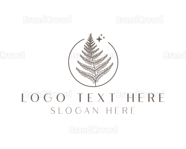 Rustic Fern Leaf Logo