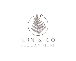 Fern - Rustic Fern Leaf logo design