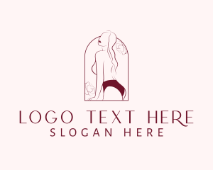 Woman - Pink Sexy Lingerie logo design