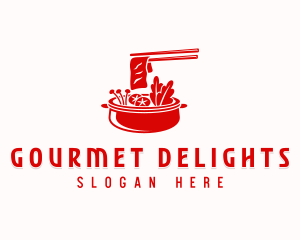 Hot Pot Dining Cuisine logo design