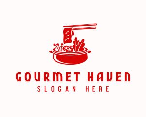 Hot Pot Dining Cuisine logo design