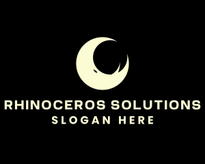 Wild Rhino Moon logo design