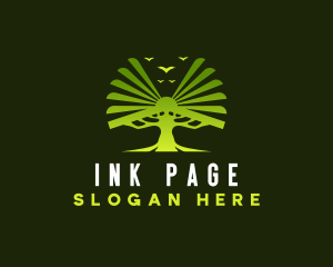 Tree Leaf Pages logo design