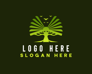 Ebook - Tree Leaf Pages logo design