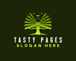 Tree Leaf Pages logo design