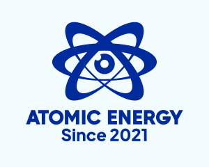 Nuclear - Science Atom Eye logo design