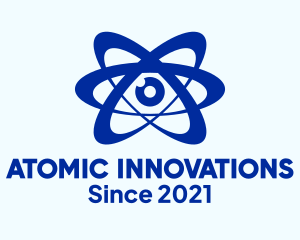 Science Atom Eye logo design