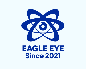 Science Atom Eye logo design