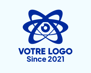 Nuclear - Science Atom Eye logo design