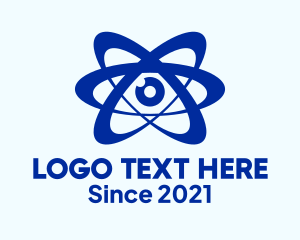 Nuclear - Science Atom Eye logo design