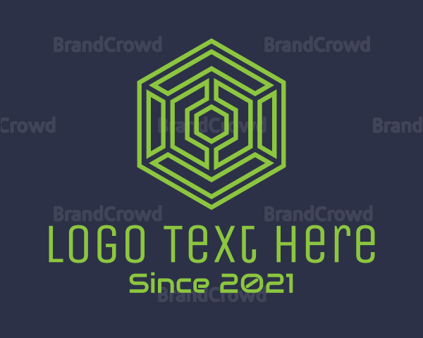 Tech Hexagon Maze Logo