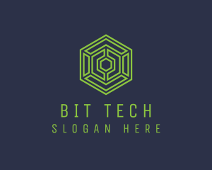 Tech Hexagon Maze  logo design