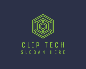 Tech Hexagon Maze  logo design