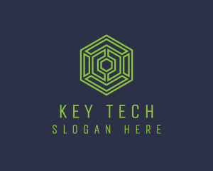 Tech Hexagon Maze  logo design