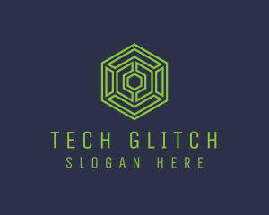 Tech Hexagon Maze  logo design