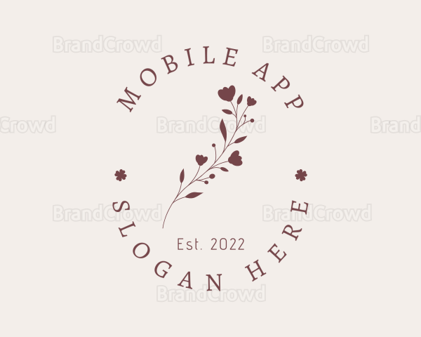 Rustic Flower Beauty Spa Logo