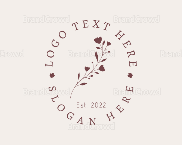 Rustic Flower Beauty Spa Logo