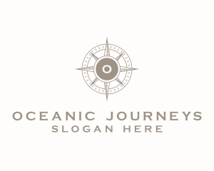 Voyage - Travel Compass Navigation logo design