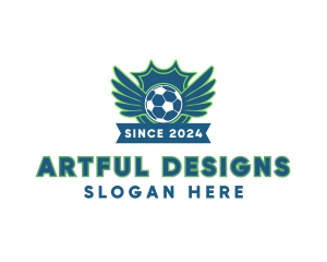 Soccer Ball Football Emblem logo design