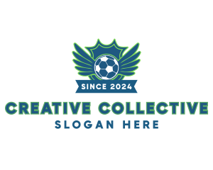 Soccer Ball Football Emblem logo design