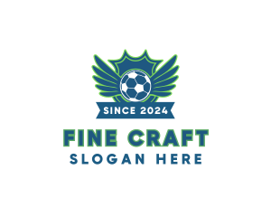 Soccer Ball Football Emblem logo design