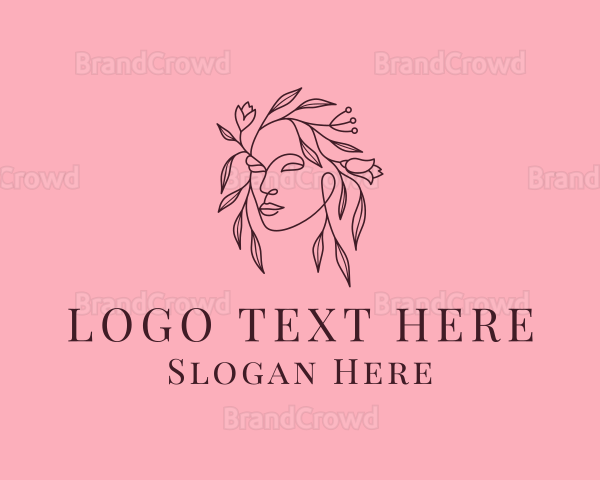 Flower Beauty Lady Logo