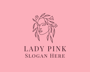 Flower Beauty Lady logo design