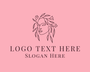 Style - Flower Beauty Lady logo design