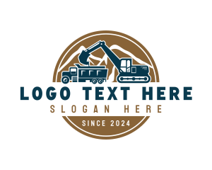 Truck - Truck Excavator Mining logo design