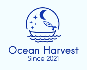 Starry Night Fishing logo design