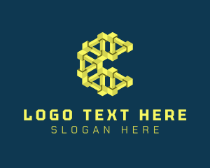 Programmer - Industrial Company Cube Letter C logo design