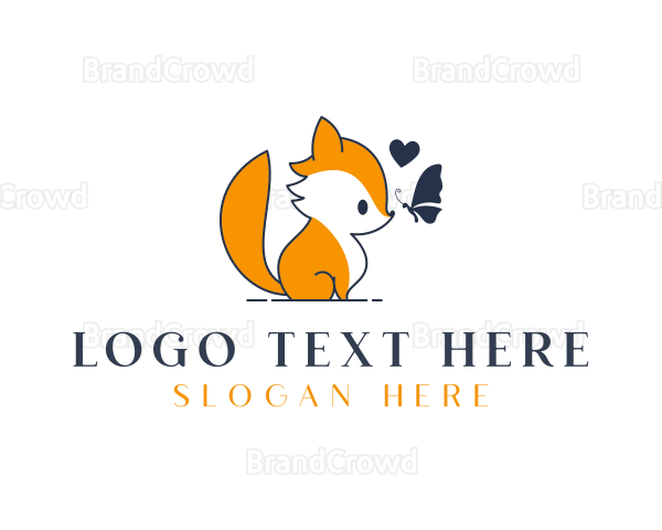 Fox Butterfly Wildlife Safari Logo