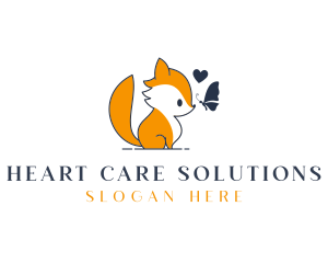 Fox Butterfly Wildlife Safari  logo design