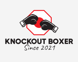 Boxer - Japanese Kick Boxing logo design